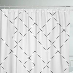 Nwt white and black shower curtain